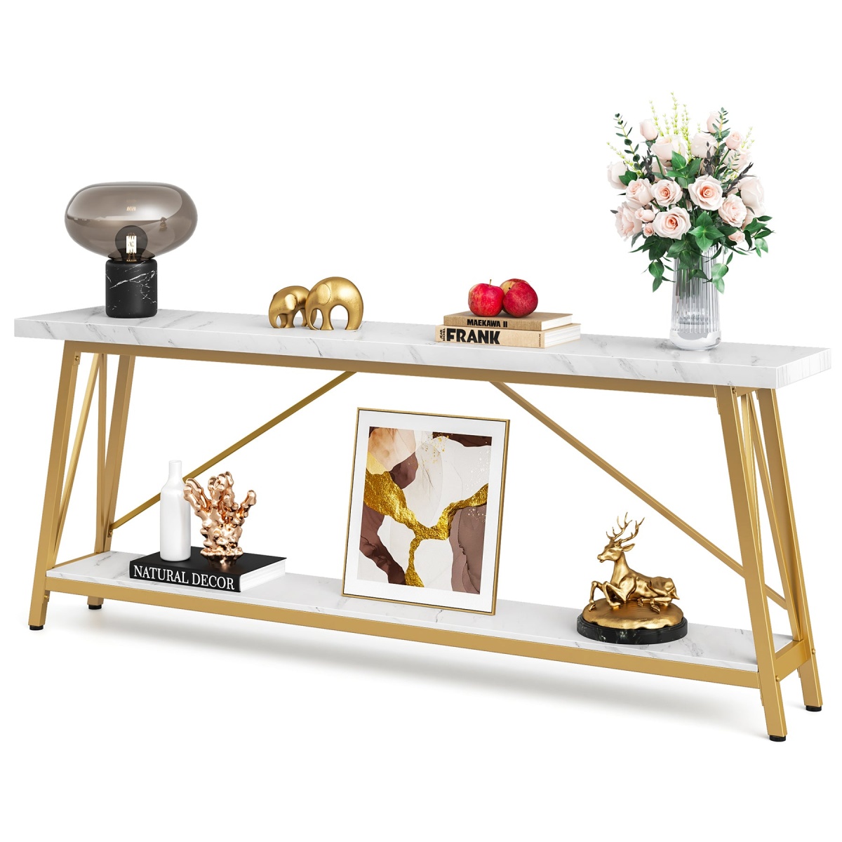 Console Table, 70.9 Inches Extra Long Sofa Table Behind Couch - Image 12