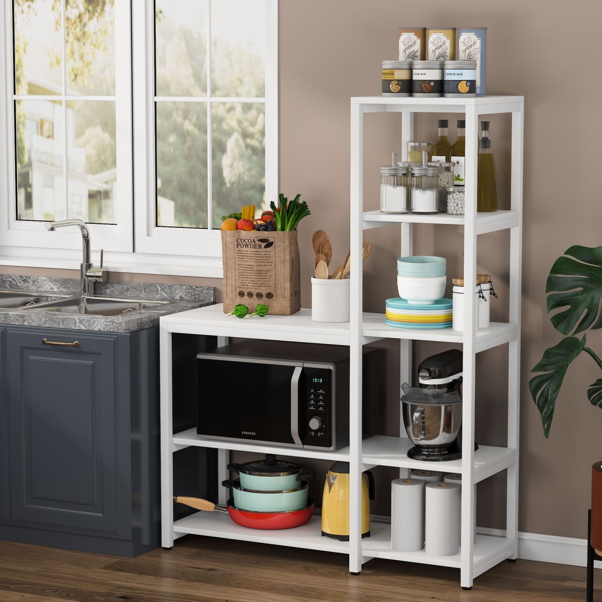 Kitchen Baker?s Rack, 5-Tier Microwave Oven Stand Shelf - Image 8