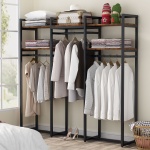 Freestanding Closet Organizer, 75 inch Heavy Duty Garment Rack - Image 5