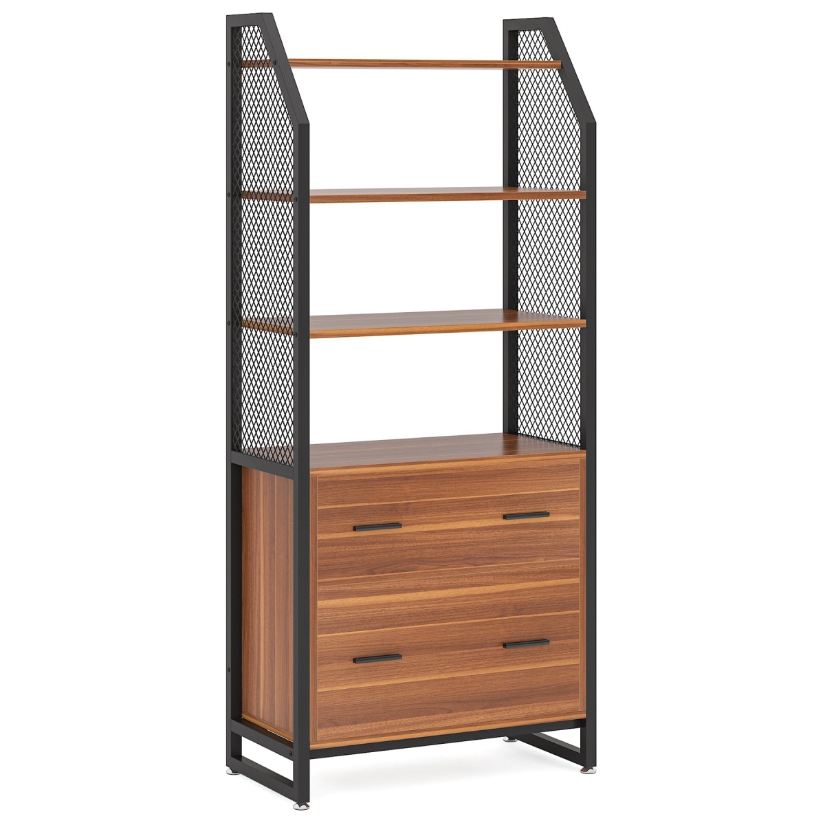 File Cabinet, 2 Drawer Vertical Filing Cabinet with Bookshelf - Image 10