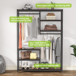 Freestanding Closet Organizer, Clothes Racks with 2 Hanging Rod - Image 7