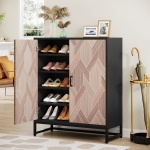 Shoe Cabinet, 5-Tier Shoe Storage Organizer with Adjustable Shelves - Image 5