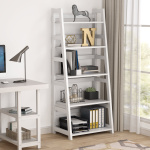 Bookshelf, 5-Tier Ladder Bookcase Etagere Storage Shelf - Image 5