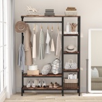 Freestanding Closet Organizer, Garment Rack with 4-Tier Shelves - Image 5