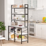 Bookshelf, 6-Tier Standing Etagere Bookcase Storage Rack - Image 5