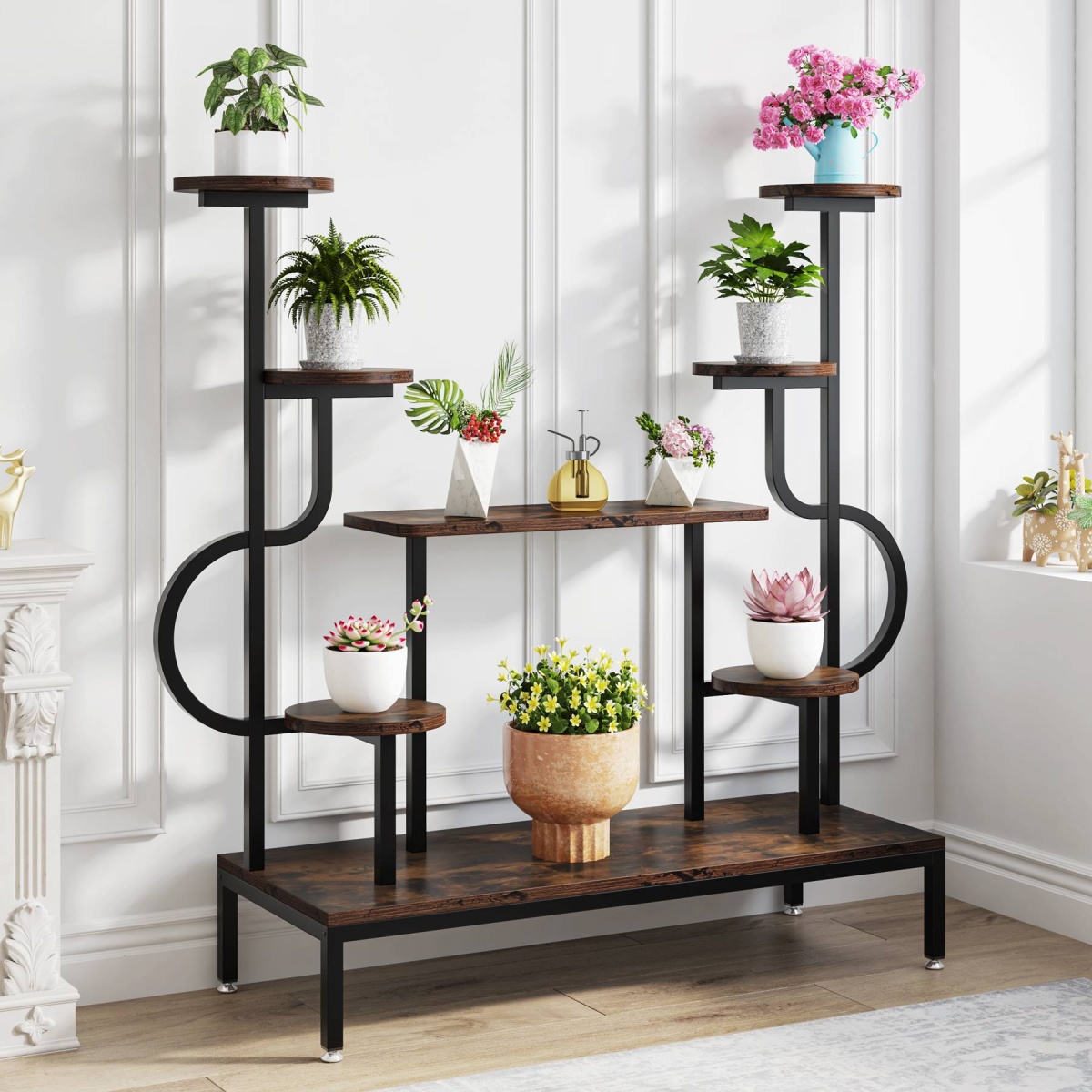 Plant Stand, 8-tier Potted Ladder Holder Flower Rack Shelves - Image 1