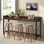 Console Table, 70.9? Sofa Table with Outlets and USB Ports - Image 4