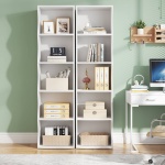 Bookshelf, 70.9? Narrow Bookcase 5 Cube Storage Organizer - Image 5