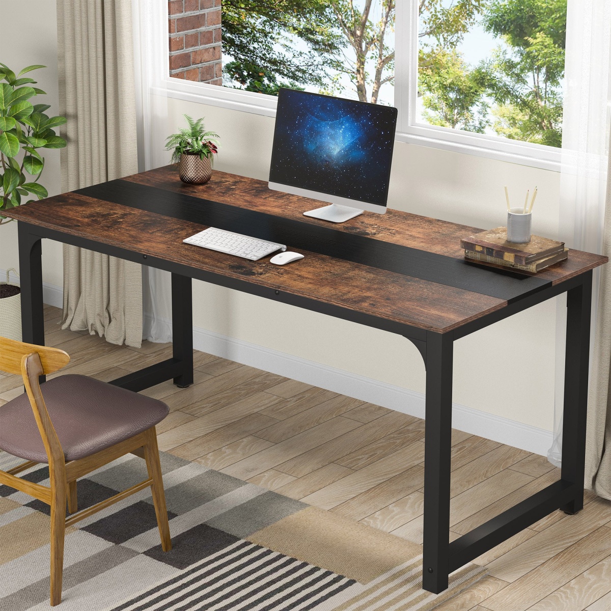 Conference Table, Rectangular Meeting Seminar Table Boardroom Desk - Image 21