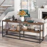 Console Table, 70.9 inch Extra Long Sofa Table with Storage Shelves - Image 4