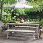 Dining Table Set, 55? Kitchen Table Set with 2 Benches - Image 4