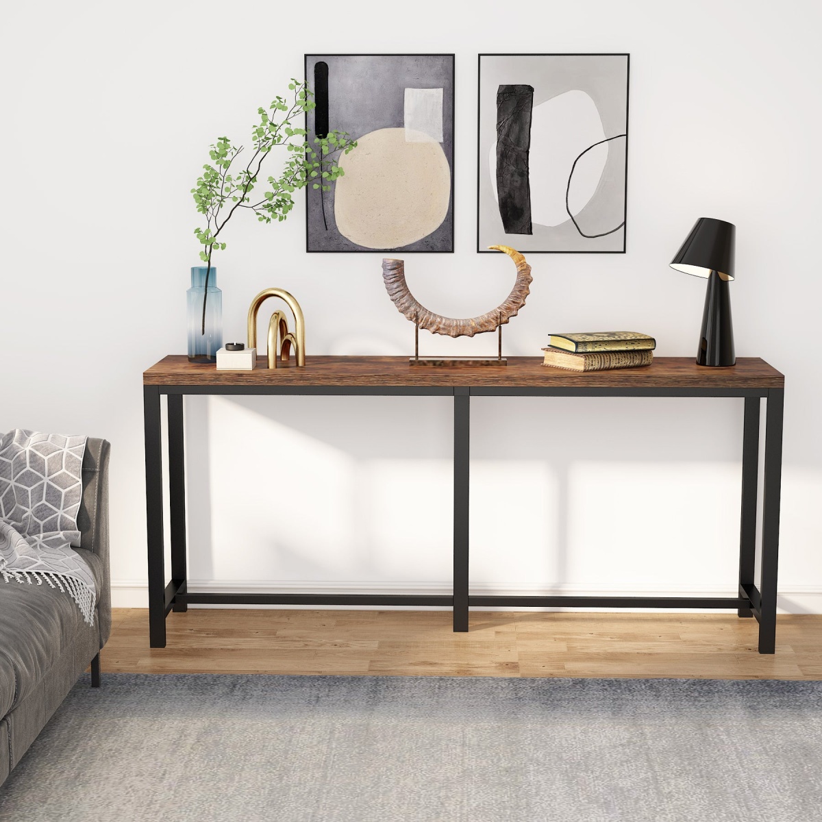 Console Table, 70.9 inch Narrow Long Entryway Table Sofa Table - Image 9