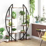 Plant Stand, 5-Tier Curved Flower Display Shelf Pack of 2 - Image 11
