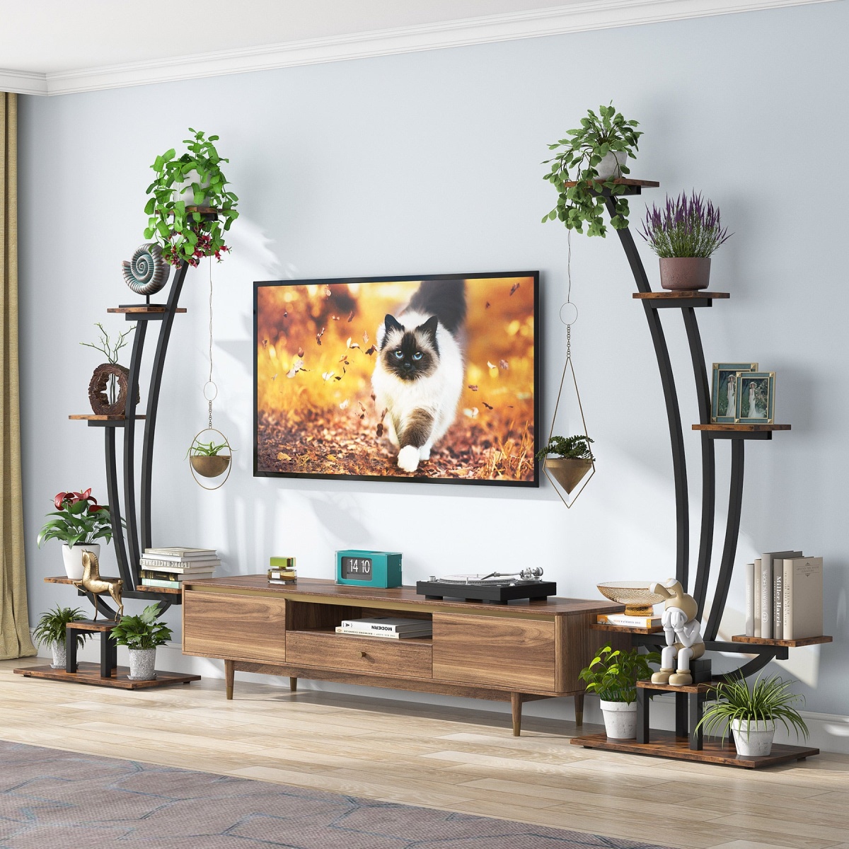 Plant Stand, Metal Curved Display Shelf Pack of 2 - Image 5