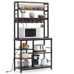 8-Tier Kitchen Baker?s Rack with Power Outlet & Hooks - Image 2