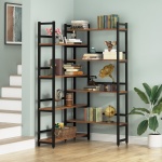 Corner Bookshelf, 8-Tier Industrial 70.8? Bookcase - Image 5