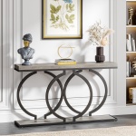 Console Table, 55 inch Faux Marble Entryway Sofa Table - Image 9