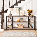 Console Table, 70.86? Sofa Entryway Table with 3 Tier Storage Shelves - Image 5