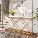 Console Table, 55? Modern Entryway Sofa Table with Gold Metal Legs - Image 5
