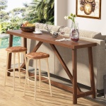 Console Table, 70.9 Inch Solid Wood Sofa Table Behind Couch - Image 6
