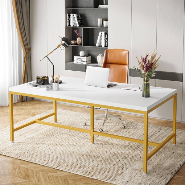 Conference Table, 6FT Rectangle Meeting Table Executive Desk