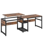 Two Person Desk, 78.8? Height Adjustable Computer Desk with Lift Top - Image 2