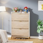 Shoe Cabinet, Modern Shoe Rack Organizer with Door & Drawer - Image 3