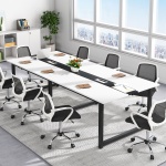 Conference Table, 8FT Rectangle Meeting Table Seminar Table - Image 4