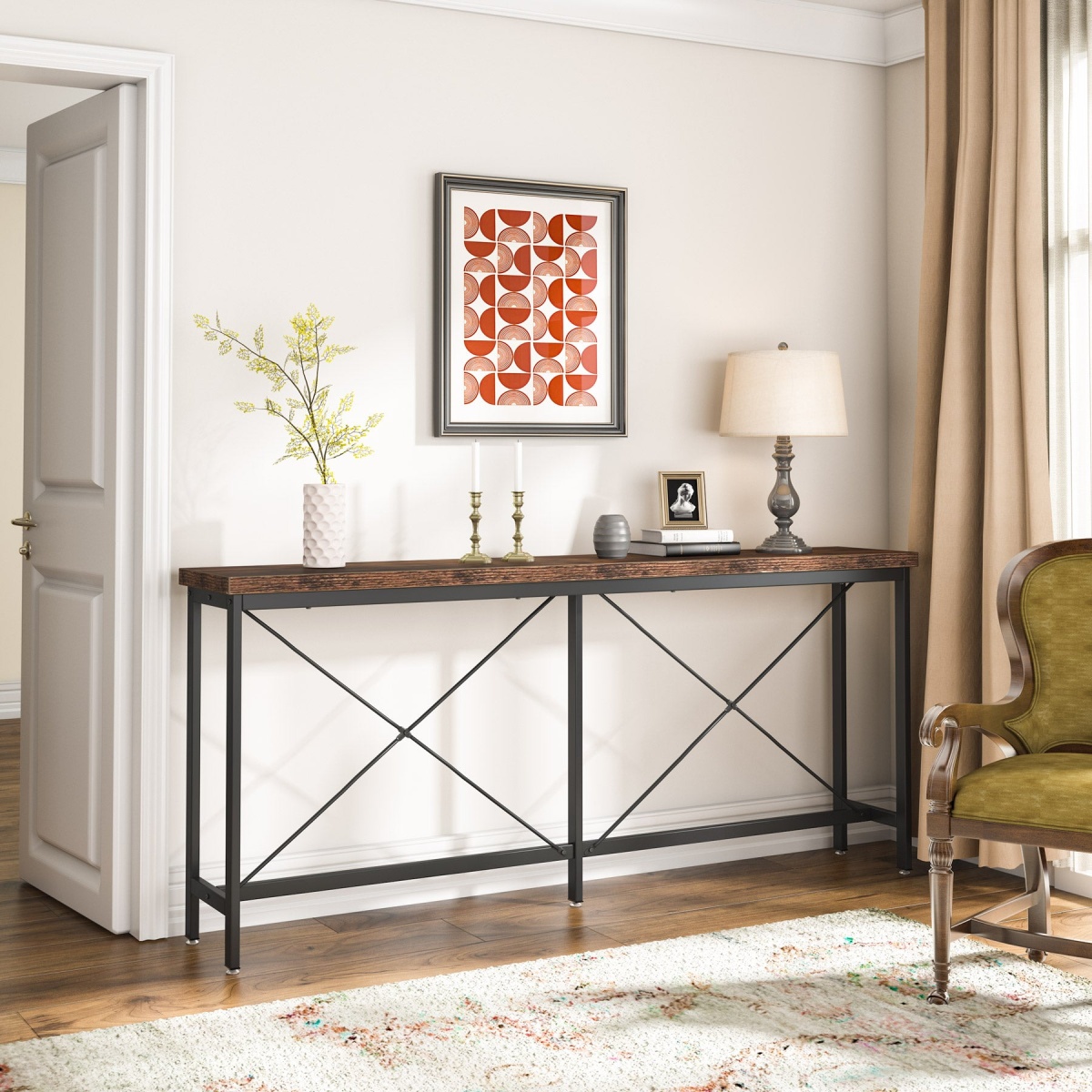 Console Table, Narrow Long Entryway Sofa Table - Image 5