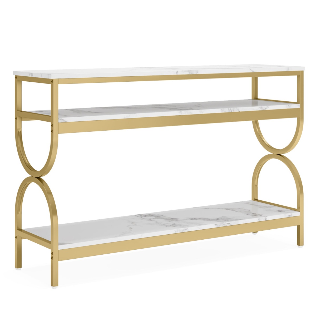 Console Table, 55? Sofa Table with 3-Tier Storage Shelves - Image 10