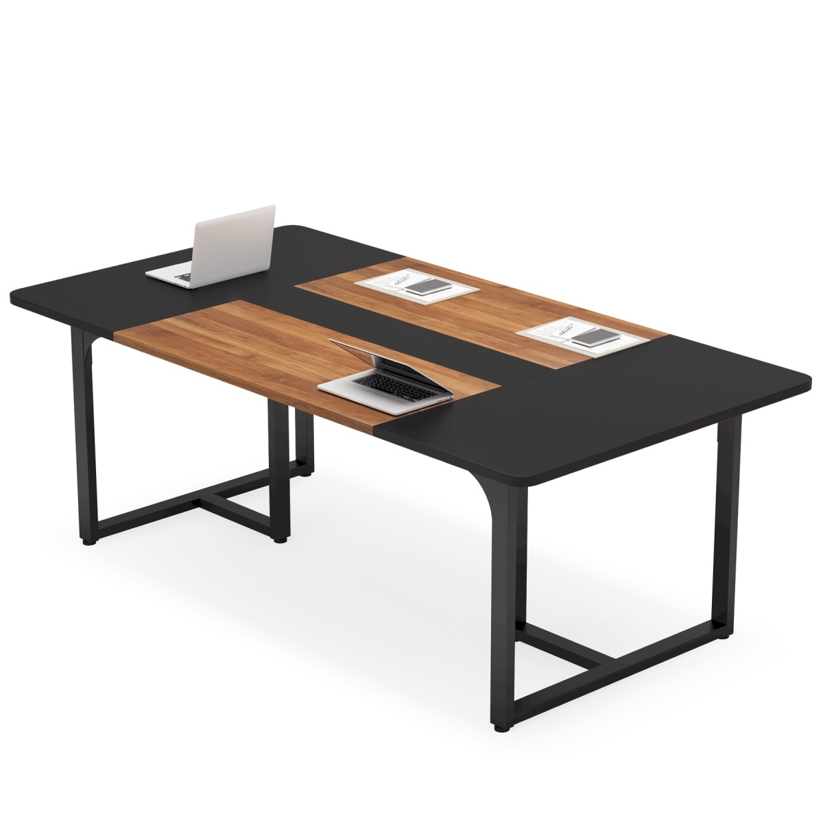 Conference Table, 6FT Rectangle Meeting Table for 8 People - Image 1