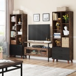 Bookshelf, 7 Cube Bookcase Rack with 2 Storage Drawers - Image 5
