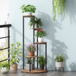 Plant Stand, 4-Tier Plant Shelf Holders Corner Flower Pot Stands - Image 4