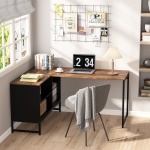 L-Shaped Desk, 60? Corner Computer Desk with File Cabinet - Image 4