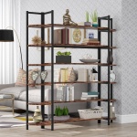 Triple Wide 6-Shelf Bookshelves , 6-Tier Large Etagere Bookcase - Image 6