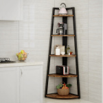 Corner Shelf, 70? Tall Corner Ladder Shelf Small Bookshelf - Image 5