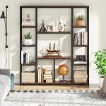 Bookcase, 12-Open Etagere Bookcase Display Rack Shelf - Image 4