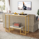 Console Table, 2-Tier Modern Hallway Table Sofa Side Table - Image 9