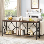 Console Table, 71? Extra Long Sofa Table with Open Storage Shelf - Image 5