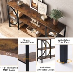 Console Table, 70.86? Sofa Entryway Table with 3 Tier Storage Shelves - Image 7