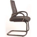 High Foam Mesh Mid-Back Guest/Reception Chair, with Contoured Mesh Seat ? Black - Image 2