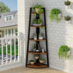 Corner Shelf, 70? Tall Corner Ladder Shelf Small Bookshelf - Image 6