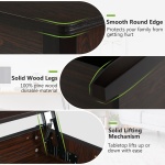Coffee Table, Lift Top Center Table with Storage Shelves - Image 6