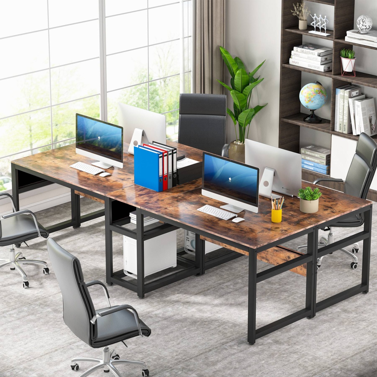 Two Person Desk, 78.8? Height Adjustable Computer Desk with Lift Top - Image 7