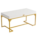Dining Table, 63? Breakfast Dinner Table with 2 Drawers for 4 to 6 - Image 2
