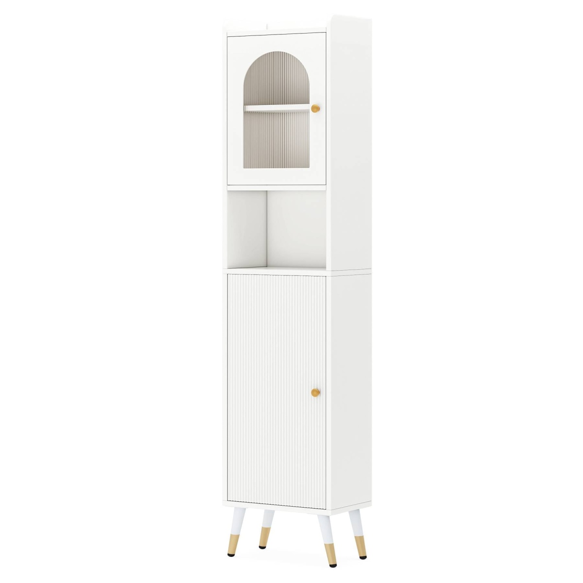 Storage Cabinet, 67?? Bathroom Cabinet with 2 Doors and 6 Shelves - Image 2