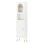 Storage Cabinet, 67?? Bathroom Cabinet with 2 Doors and 6 Shelves - Image 2