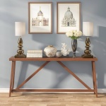 Console Table, 70.9 Inch Solid Wood Sofa Table Behind Couch - Image 4