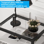 Nightstand, Modern Side End Table with Drawer and Shelf - Image 7