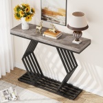 Console Table, 42? Modern Faux Marble Entryway Sofa Table - Image 8